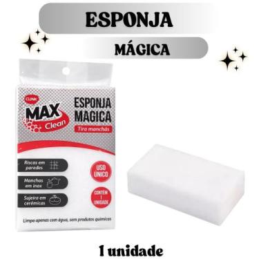 Imagem de Esponja Mágica Melamina Max Clean Tira Manchas e Riscos Clink
