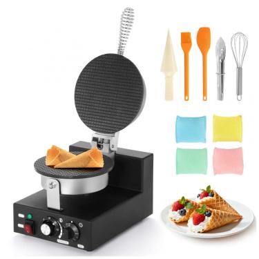 Imagem de Dyna-Living Máquina Profissional de Casquinha de Sorvete 1200W com Revestimento Antiaderente e Controle Preciso para Sorvetes e Rolos