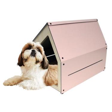 Imagem de Casa para Cachorro e Gato Tamanho M - Miaular Linear Criações, rosa