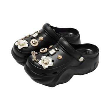 Imagem de Sandálias Femininas DIY Com Corrente Prateada E Decoração De Urso, Est