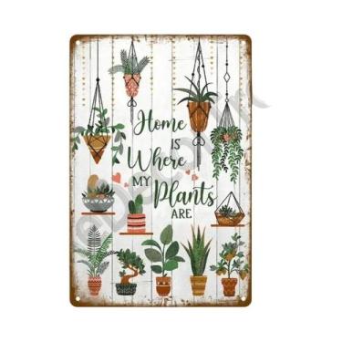 Imagem de Placa De Metal Vintage Com Flores Para Decoração De Parede De Jardim, 