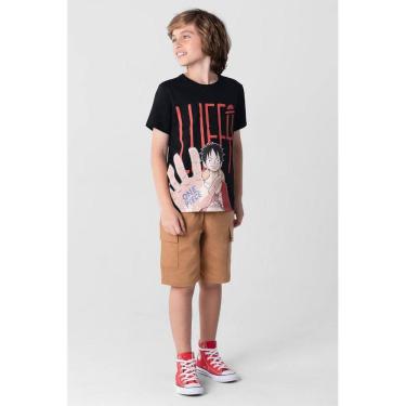 Imagem de Camiseta One Piece infantil unissex Brandili