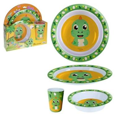 Imagem de kit Alimentação Infantil 3 Peças Papinha Bebê Meninos e Meninas Art Ho