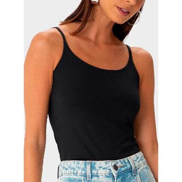 Imagem de Regata Alças Finas Enfim 1000131768 Feminina Decote Redondo Poliamida T. P/GG-Feminino