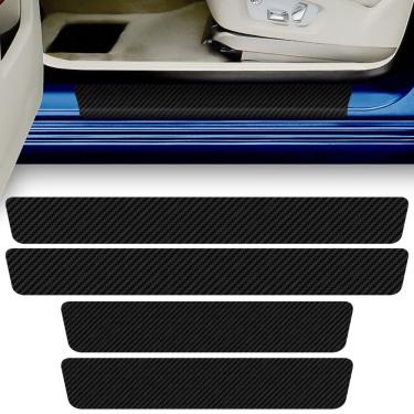 Imagem de Kit de Adesivo para Soleira de Porta Dianteira e Traseira Modelo Universal para Carro P...