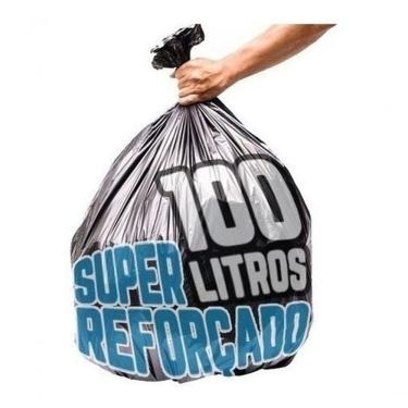 Imagem de Saco de Lixo 100 Litros Preto Super Reforçado Pacote com 100 Unidades Higipack