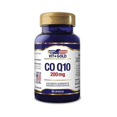 Imagem de Coenzima Q10 CoQ10 200mg Vitgold 60 cápsulas-Unissex