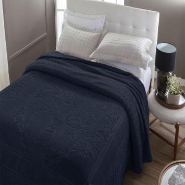 Imagem de Cobertor King Jolitex Lili Katz 2,30m x 2,50m Azul Marinho - IND E COM