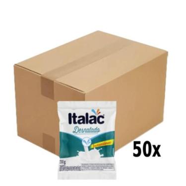 Imagem de Leite em Pó ITALAC Desnatado Instantâneo 200g Caixa com 50 Unidades