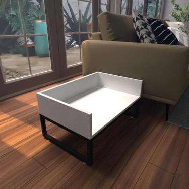 Imagem de Cama Cachorro Caes Pequenos Casa Pet Caminha Casinha Mdf Branco Branca
