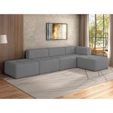 Imagem de Sofá Modulado na Caixa 5 Lugares 308cm Espuma D33 Multimóveis CR45358