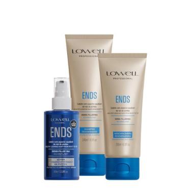 Imagem de Kit Lowell Ends Shampoo Máscara Sérum (3 produtos)