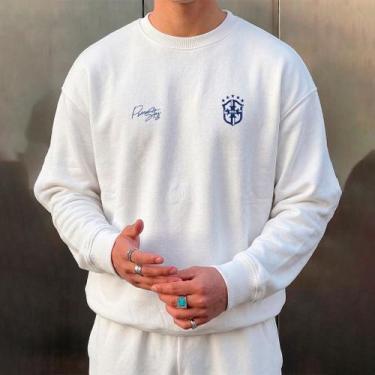 Imagem de Moletom do Brasil Careca Gola Redonda Algodão Inverno Frio Casual Prem