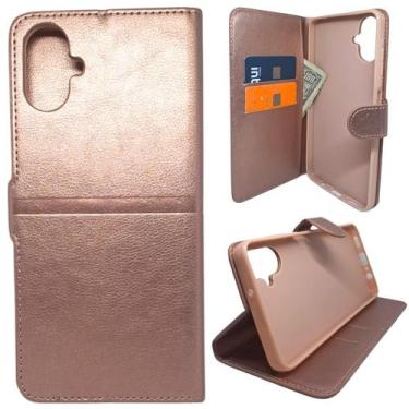 Imagem de Capa Carteira Para Samsung A06 (Tela de 6.7) Capinha Case Cor:Rose - D