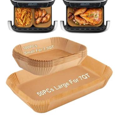 Imagem de Forros para Air Fryer MMH 150 unidades Pequenos e Grandes para 7QT/11Q