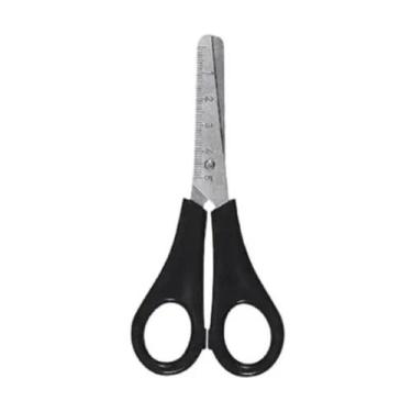 Imagem de Tesoura Esc. Preto 13cm Cis Ks-96 Sem Ponta com Régua Integrada
