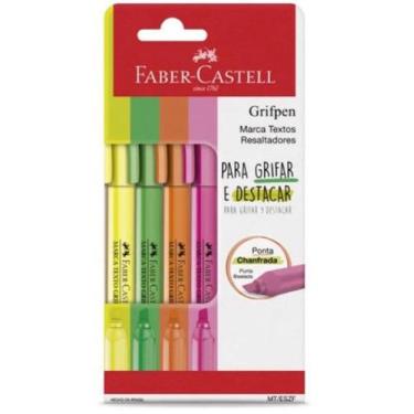 Imagem de Estojo caneta marca texto 4 cores - faber castell - GRUPO FABER CASTEL
