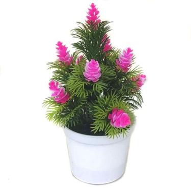 Imagem de decoração plantas artificiais decorativas vaso vasinho falsa flor - Lu