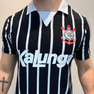 Imagem de Camisa Polo Corinthians Retrô Kalunga Campeão Brasileiro 90 - Coimbra 