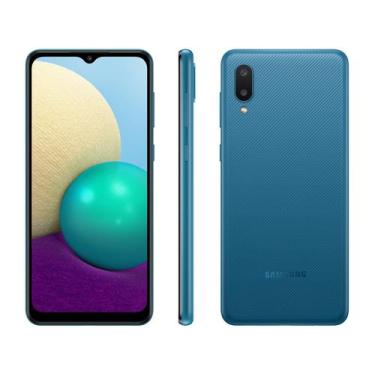 Imagem de Smartphone Samsung Galaxy A02 32GB 13MP 6,5 Quad Core Azul, 32GB, Azul