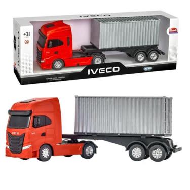 Imagem de Caminhão Iveco S-Way Toco Com Container - Brinquedo Infantil De Transp