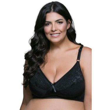 Imagem de Sutiã com Renda Bruvi 1570 Plus Size - BR Lingerie, Preto, 46
