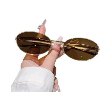 Imagem de Óculos De Sol Vintage Femininos Em Formato Oval, Estilo Retro Casual, 