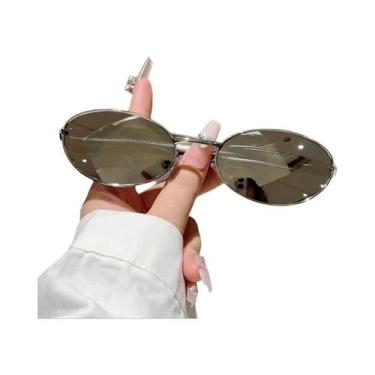 Imagem de Óculos De Sol Vintage Femininos Em Formato Oval, Estilo Retro Casual, 