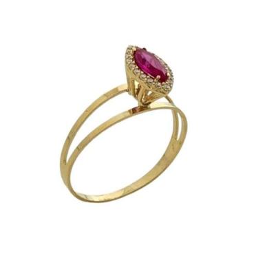 Imagem de Anel Feminino, Estilo Formatura, Em Ouro 18K - COMERCIAL