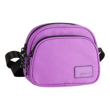 Imagem de Bolsa Glow It Semax Unissex Transversal Casual Lilás - Ravi Presentes 