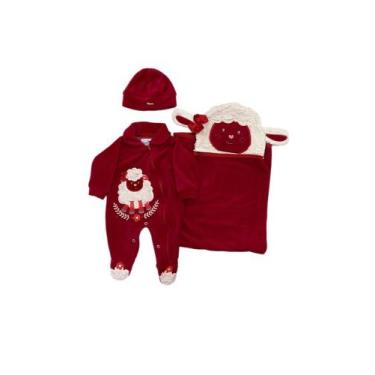Imagem de Saida De Maternidade Plush Djiele, Vermelho