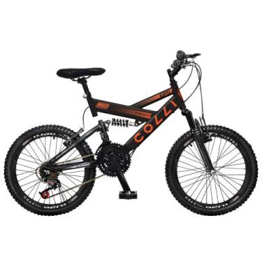 Imagem de Bicicleta Colli Gps Dupla Suspensão Aro 20 Preto Fosco