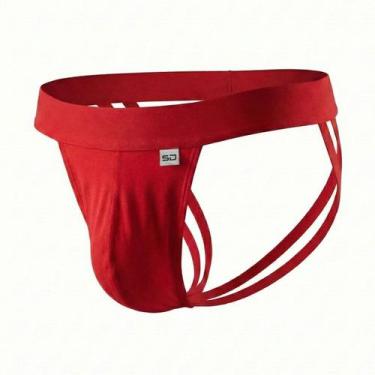 Imagem de Cueca Jockstrap Faixa Dupla Suplex Elastano Estilo e Conforto Cor:Verm