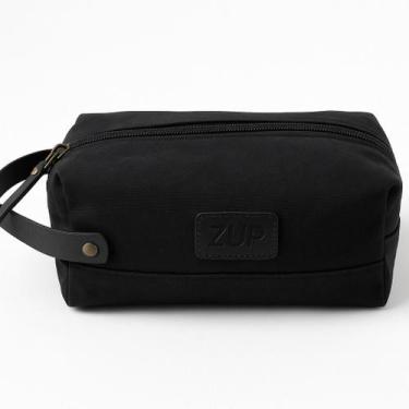 Imagem de Necessaire Canvas e Couro Small Zup, Preto