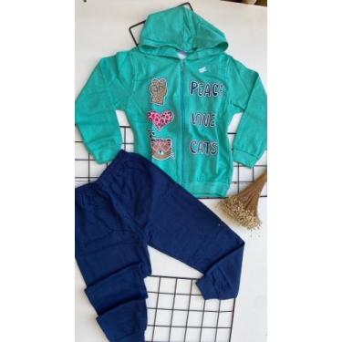 Imagem de Moletom Flanelado Feminino Infantil Estiloso e confortável! - sem marc