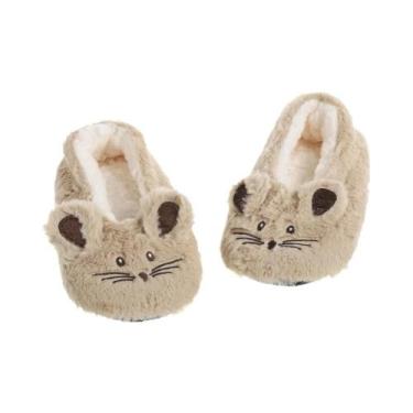 Imagem de Pantufas Femininas De Inverno Quentes E Peludas Com Bordado De Orelhas