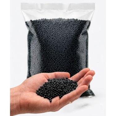 Imagem de PEAD Polietileno Reciclado Granulado Sopro e Extrusao - 5kg, PRETO - 1
