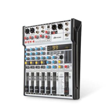 Imagem de Mesa De Som 6 Canais Vedo VDA206L Misturador MP3/Bluetooth Gravação US