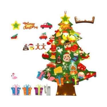 Imagem de Árvore De Natal DIY Em Feltro Com Luzes Para Decoração De Casa, Orname