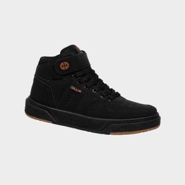 Imagem de Tênis Casual Cano Alto Masculino Ollie Alpha 4, 38, Preto