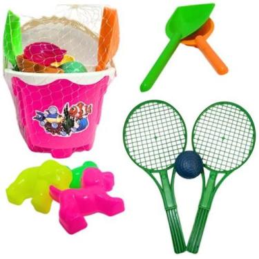 Imagem de Kit Brinquedos de Praia Infantil Baldinho Castelo com Acessórios - Min