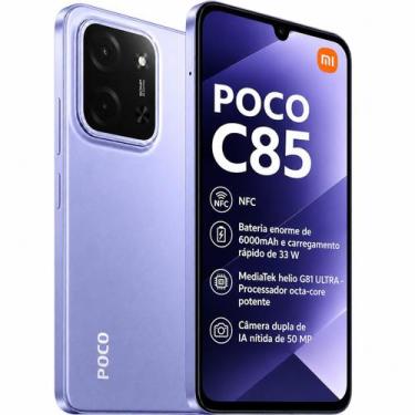 Imagem de POCO C85 256GB 8GB 50mp tela 6,9 120Hz NFC Ultra Fluidez Bateria Grand