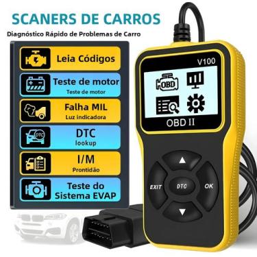 Imagem de Scanner OBD2 V100, Ferramenta De Diagnóstico, Leitor De Códigos De Err