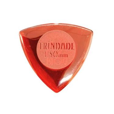 Imagem de Palheta BORI Tríndade Vermelha Translúcida para Violão Guitarra e Baix