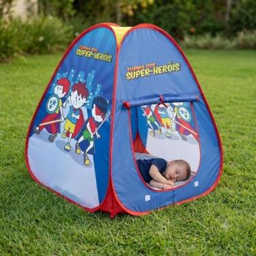 Imagem de Barraca Cabana Toca Infantil Dobrável Meninas e Meninos Cor:Azul - DT,