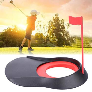 Imagem de Golf Aid, Putter Trainer Perfect Gift Plástico de tamanho regulamentar com Bandeira para Garagem para Office for Yard for Sport(vermelho, Tipo B)