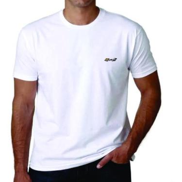 Imagem de Camiseta Masculina Branca Estampada Conforto Rotina Urbano - Hifen