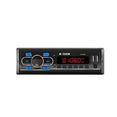Imagem de H-Tech Aparelho de som automotivo auto rádio FM HT-1023 com 2 USB, Blutooth e controle remoto