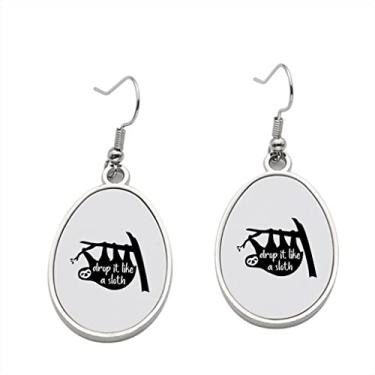 Imagem de Brinco Drop it like preguiça - Brincos pendurados para meninas - Presente de festa de aniversário dos namorados