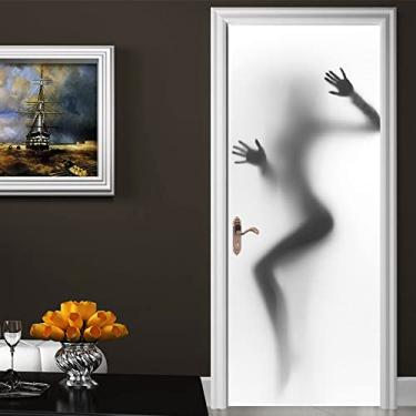 Imagem de LeMall Papel de Parede Silhueta Humana Decoração de Casa para Quarto, Sala de Estar, Corredor, Porta Decoração Tamanho 70 x 180 cm m1840 cm